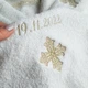 Именной набор для крещения Дева Мария + махровая крыжма, мешочки для локона и хранения 100х100 см белый (022) - изображение 8