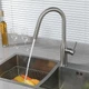 Однорычажный смеситель для кухни с выдвижной лейкой Gappo G4398-45 Сатин - изображение 8