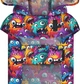 Дождевик-накидка с капюшоном для собак WAUDOG Clothes, рисунок "Зубастые монстры", XS, А 26-29 см, B 32-41 см, С 21-26 см (355-4048) - изображение 2