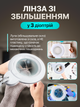 Настольная лампа лупа с подсветкой для косметолога маникюра тату мастеров вышивания беcтеневая лед светодиодная светильник косметологический лампы с увеличительным стеклом лупой 9006 12W 2700-4000-6400K 120 led (9006LED-120) - изображение 3
