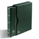 Альбом Leuchtturm для марок (кляссер) PREMIUM з LEFA шкіри з 32 листами з чорного картону, А4 з футляром, зелений - зображення 1