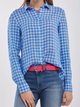 Koszula GANT The Linen Chambray Gingham 4321033 42 Pacific Blue (7325705709168) - obraz 1