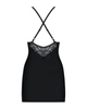 Удивительная сорочка с кружевом Obsessive 828-CHE-1 chemise Черный L/XL (SO7172) - изображение 4