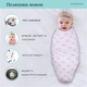 Пеленка-кокон на липучках для новорожденного, конверт для пеленания из хлопка, Динозаврики, 0-6 месяцев - изображение 4