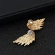 Серьги-гвоздики с камнем Крылья легкости золотистые - изображение 10