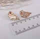 Серьги-гвоздики с камнем Крылья легкости золотистые - изображение 15