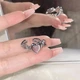 Кольцо Сердце-Розовый рассвет серебристое - изображение 5