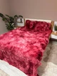 Постельное белье велюровое травка 4 наволочки Евро Красный (П4К-velur-travka-002/5) - изображение 4