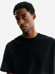Футболка хлопковая длинная мужская H&M 060685816_newblack M Черная (6666000336910) - изображение 4