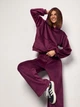 Спортивный костюм велюровый утепленный женский ISSA PLUS 14874 XL Темно-бордовый (issa2007682644780) - изображение 4