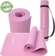 Коврик для йоги и фитнеса TECOFIT EVA 173x61x0.6 см Розовый + чехол-сумка в подарок (TOP240214836/2) - изображение 1