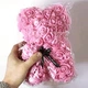 Медведь из 3D роз Teddy Bear 25 см мишка из роз розовый - изображение 5