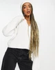 Джемпер TOPSHOP Knitted V Neck in Ecru Білий XS 107173399 - изображение 1