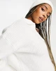 Джемпер TOPSHOP Knitted V Neck in Ecru Білий XS 107173399 - изображение 4
