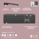 Комплект Logitech MK950 Bluetooth/Wireles УКР, сірий (920-012490GR) 287701 - изображение 9