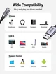 Звуковая карта Ugreen CM477 USB AUX Jack TRRS(Mic + Ear) KT0210 25 см Черная (30757) - изображение 3