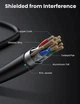 Патч корд Ugreen NW107 мережевий кабель 10 Гбіт\с Ethernet RJ45 Cat 7 1м Black (NW107) - зображення 5