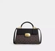 Cумка женская кожаная Coach Eliza Top Logo Brown Black SH826519 - изображение 1