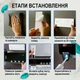 Настінний диспенсер для зубної пасти і стерилізатор для щіток Toothbrush sterilizer WJ3 Black - зображення 6