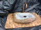 Умывальник из речного камня 50*34 см комплект с клапаном - изображение 1