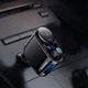 Автомобильный вольтметр + Зарядка 2-USB (3.4А) + Bluetooth FM MP3 – автокомплекс Baseus Locomotive Black - изображение 10