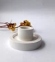 Подсвечник из гипса ручной работы (под белый мрамор) - изображение 1