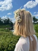 Венок для волос / свадебный веночек белый на голову с цветами «Белоснежная роскошь» 22*22*7 см - изображение 5