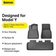 Комплект автоковриков в салон Baseus T-Space Series 3-Piece Floor Mat for Tesla Model Y - изображение 8