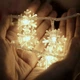 Світлодіодна гірлянда 20 led 3 метра холодне світло cold 2 режима 3 x АА сніжинка лед - зображення 3