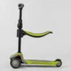 Детский самокат - трансформер 2-в-1 с подсветкой Best Scooter до 60 кг серый с болотным JS-20815 - изображение 3