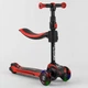 Дитячий самокат - трансформер 2-в-1 з підсвічуванням Best Scooter до 60 кг чорний JS-10711 - зображення 1