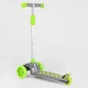 Самокат трехколесный складной с подсветкой колес и деки Best Scooter серый с салатовым LK-70111 - изображение 5