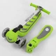Детский самокат - трансформер 2-в-1 складной с подсветкой Best Scooter до 60 кг салатовый Т-07196 - изображение 8