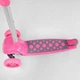 Самокат трехколесный складной с подсветкой колес и деки Best Scooter серый с розовым LK-61022 - изображение 4