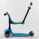 Самокат - беговел 3-в-1 с подсветкой Best Scooter до 50 кг голубой PL-422 - изображение 3