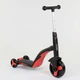 Самокат - беговел - велосипед 3 в 1 Best Scooter подсветка музыка PU колеса красный JT 28288 - изображение 4