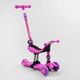Детский самокат - беговел 3 в 1 с амортизатором и подсветкой Best Scooter розовый BS-26566 - изображение 2
