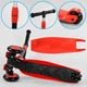 Детский самокат - беговел 3 в 1 с амортизатором и подсветкой Best Scooter красный BS-71899 - изображение 7