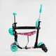 Дитячий самокат - трансформер 6 в 1 з бортиком та підсвічуванням Best Scooter бічні колеса бірюзовий - зображення 2