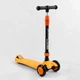 Детский самокат - беговел 3 в 1 с амортизатором и подсветкой Best Scooter оранжевый BS-50584 - изображение 5