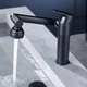 Смеситель трансформер вращается для кухни и ванной комнаты Swiveling Кран для раковины и умывальника универсальный поворотный Черный - изображение 11