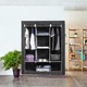 Шафа тканинна розкладна 130*45*175см Stenson R93320 (black) - изображение 5