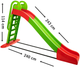 Duża zjeżdżalnia Doloni 243 cm Zielono-czerwona (0634881918194) - obraz 5