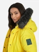 Парка зимняя с мехом женская Huppa Vivian 12498020-70002 XS Желтая (4741468555812) - изображение 5