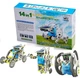 Дитячий конструктор робот-трансформер Solar Robot Kit 14 в 1 на сонячних батареях синій трюковий робот - зображення 9