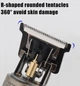 Профессиональный триммер для волос professional hair clipper T9, аккумуляторный, золотистый, зарядка от сети - изображение 7