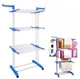Многоярусная сушилка для белья, одежды Garment rack with wheels складная, вертикальная, 3 яруса - изображение 8