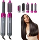 Стайлер для волосся 5 в 1 + коробка чохол HAIR BRUSH для укладання зі змінними насадками рожевий - зображення 2