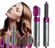 Стайлер для волосся 5 в 1 + коробка чохол HAIR BRUSH для укладання зі змінними насадками рожевий - зображення 3