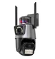 Уличная охранная поворотная WIFI камера Dual Lens Zoom 8MP сирена, зум, iCSee с удаленным доступом и ночной съемкой - изображение 2